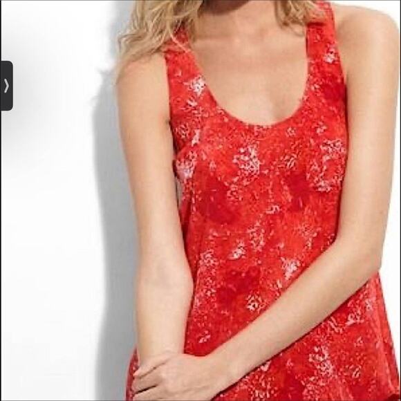 Joie Saunders Red Silk Sleeveless Blouse - Picture 2 of 10